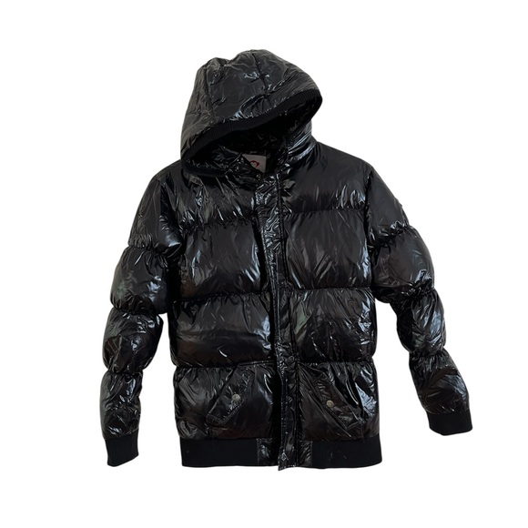Appaman Glossy Black Kids Puffer Coat - Picture 1 of 7